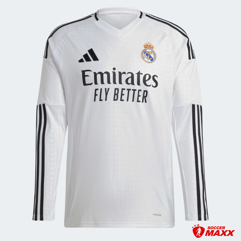 Adidas 2024 25 Real Madrid Men s Stadium Home Long Sleeve Jersey XL