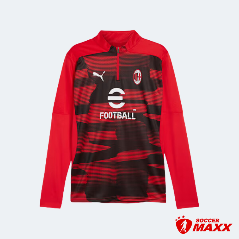 Puma AC Milan Men's Pre-Match 1/4 Zip Top – Soccer Maxx Puma AC Milan Men's Pre-Match 1/4 Zip Top – Soccer Maxx