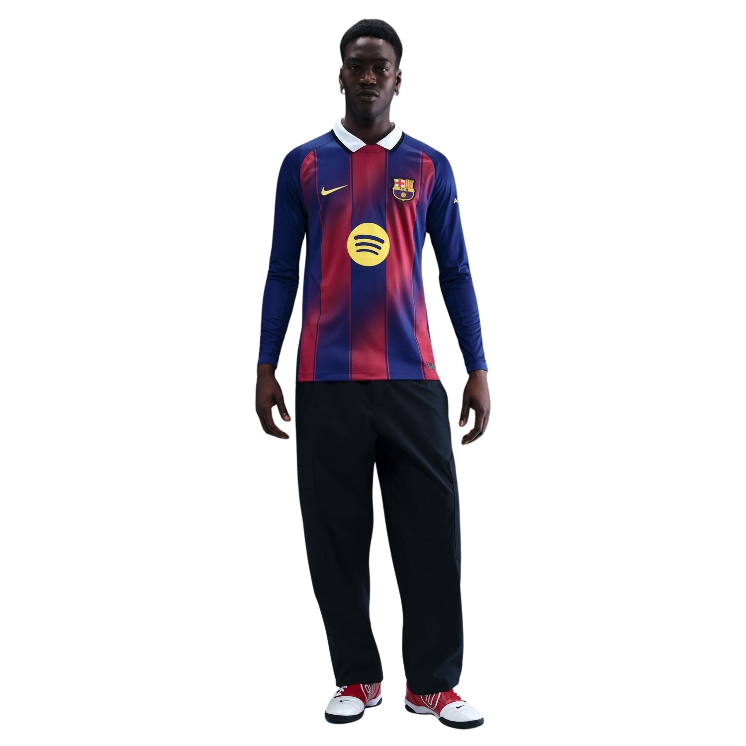 Nike FC Barcelona 25/26 Men's Stadium Home Long-Sleeve Jersey