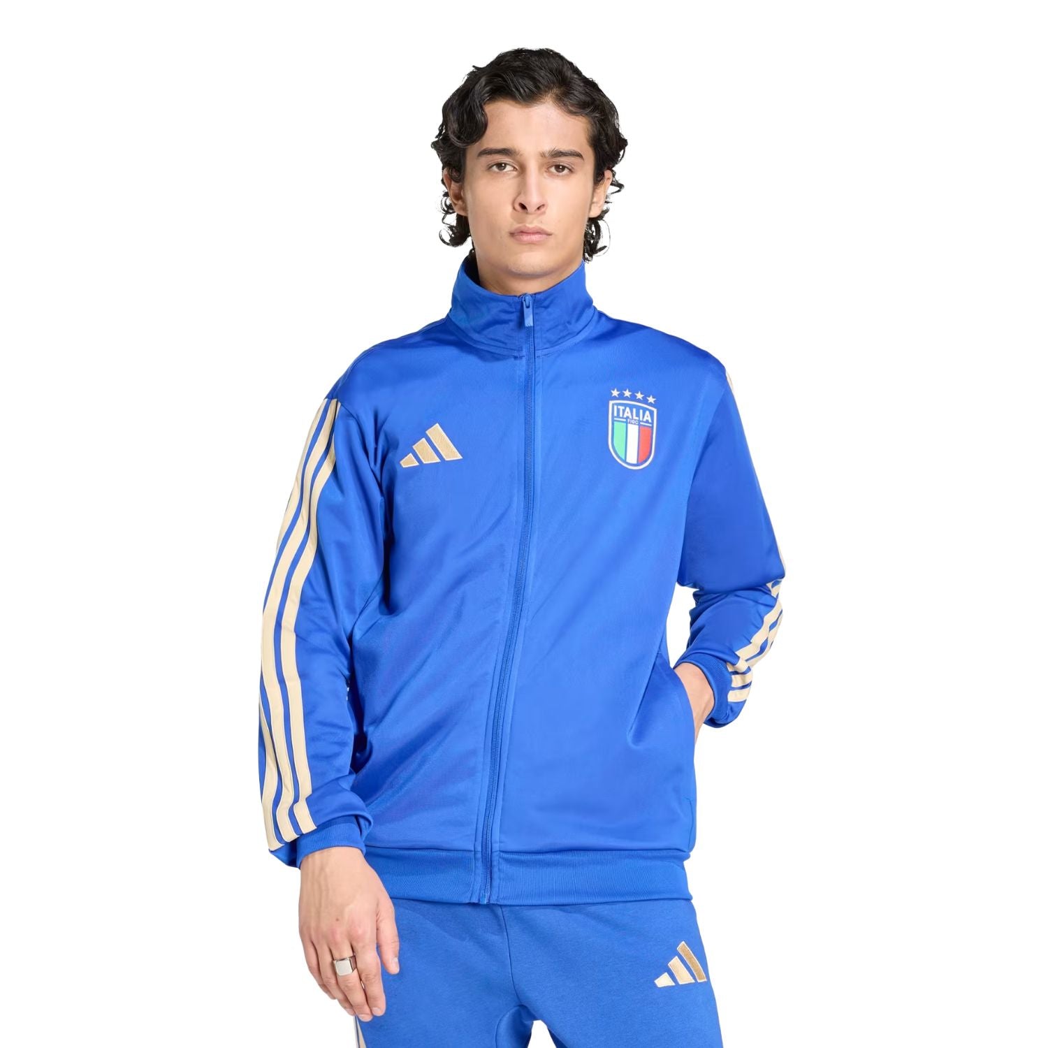 adidas FIGC Italia DNA Men's Track Top - Blue