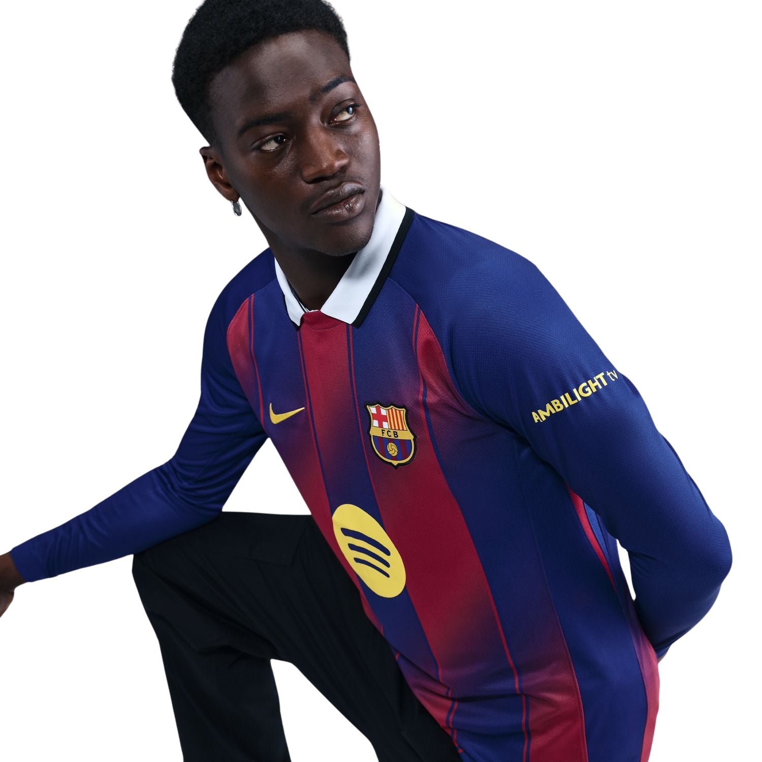 Nike FC Barcelona 25/26 Men's Stadium Home Long-Sleeve Jersey