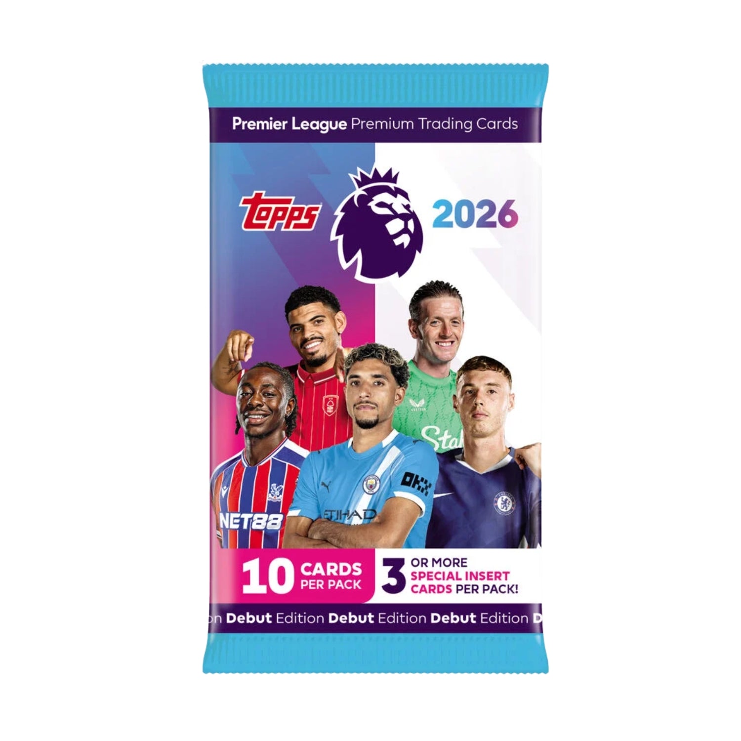 Topps Premier League '25/26 Debut Edition Trading Cards (Pack of 10 cards)