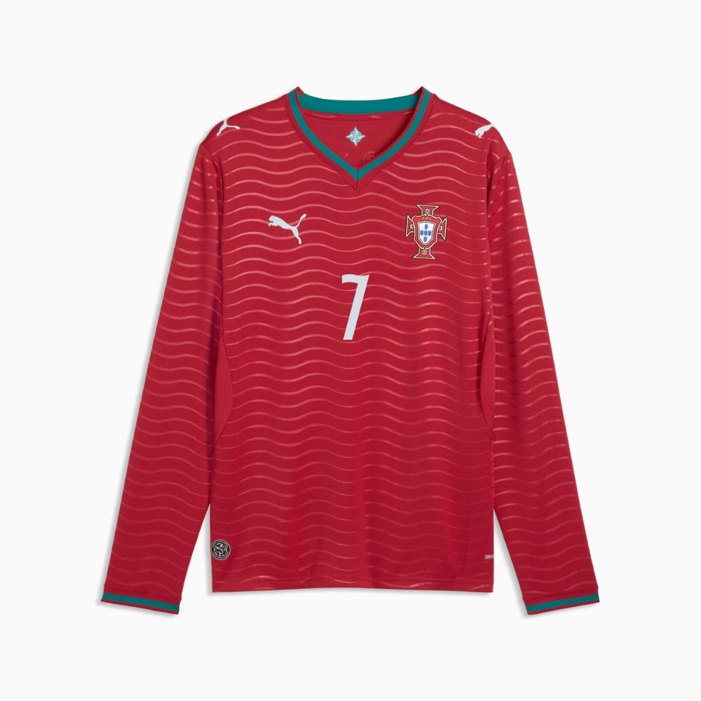 Puma FPF Portugal "C. Ronaldo #7" Men's Long-Sleeve Home Replica Jersey