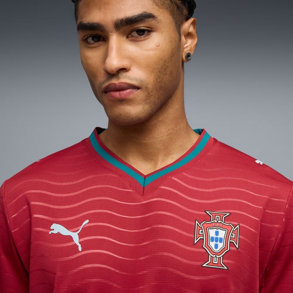 Puma FPF Portugal Men's Long-Sleeve Home Replica Jersey