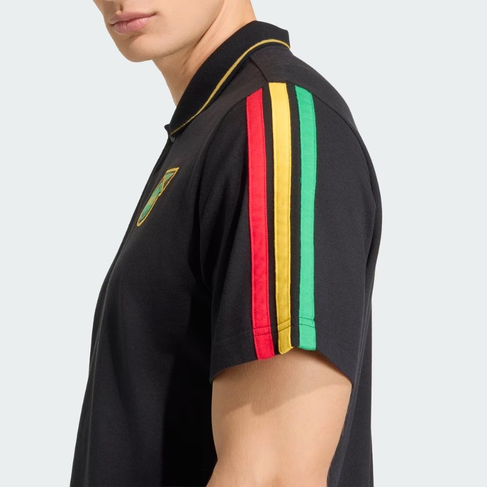 adidas JFF Jamaica DNA Men's Polo - Black