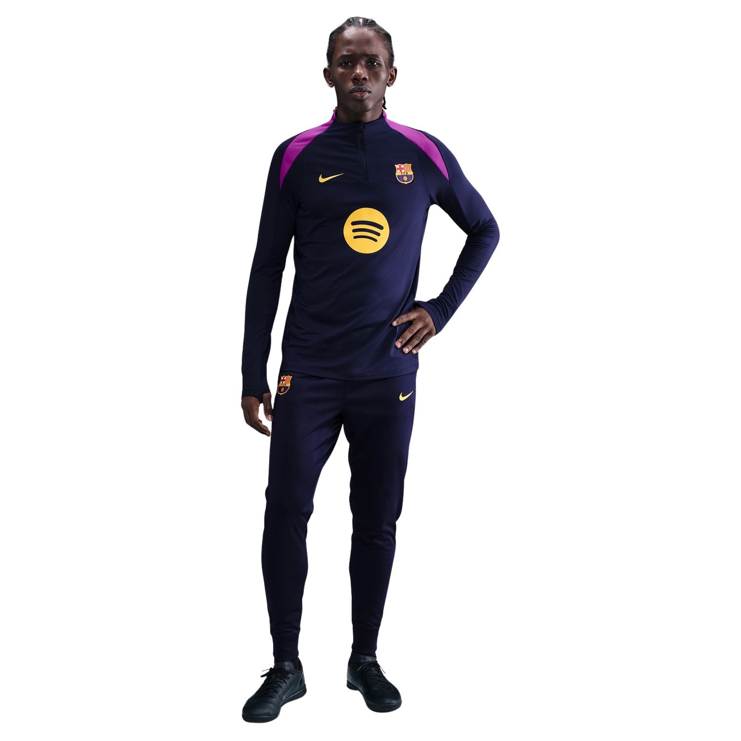 Nike FC Barcelona ピステ MEN'S M ネイビー Nike FC Barcelona Youth Dri-FIT Strike Men's Drill Top