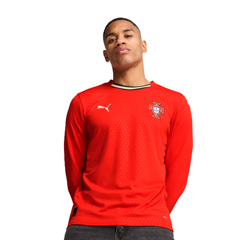 Puma FPF Portugal Men's Home Long-Sleeve Replica Jersey