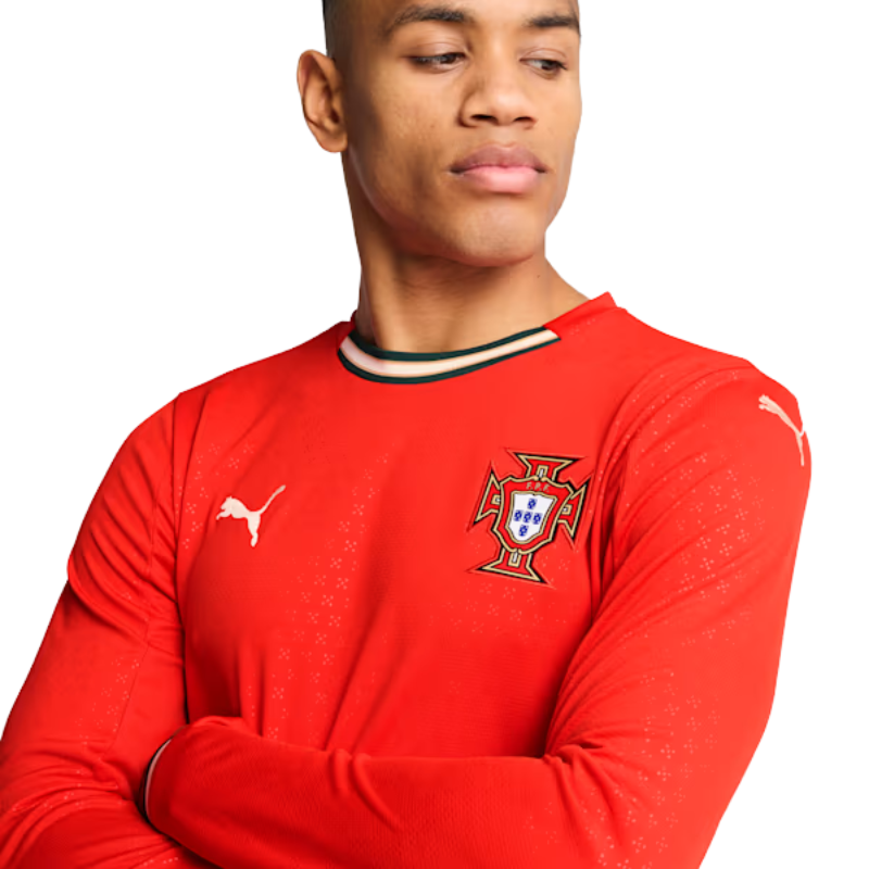 Puma FPF Portugal Men's Home Long-Sleeve Replica Jersey