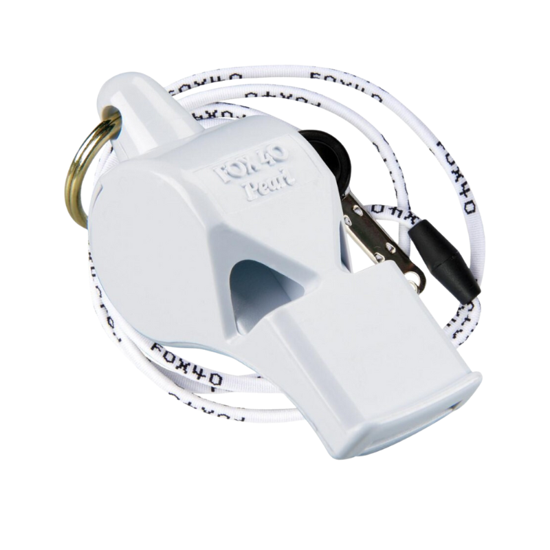 Fox 40 Pearl Whistle w/Lanyard - White