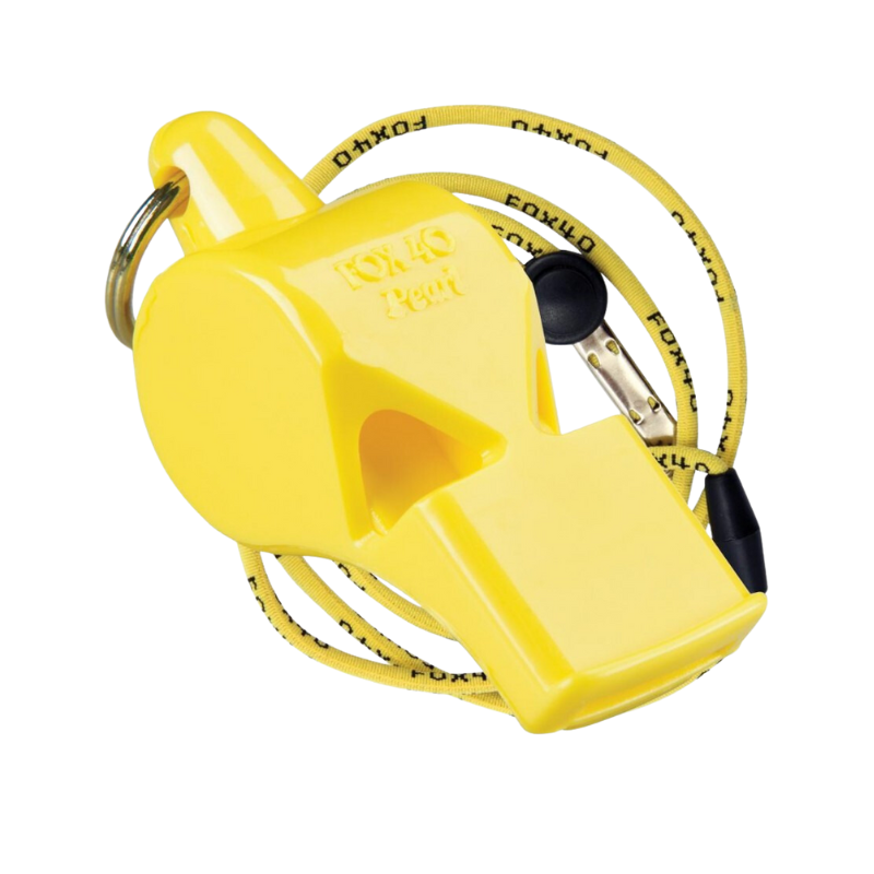 Fox 40 Pearl Whistle with Lanyard - Neon Yellow