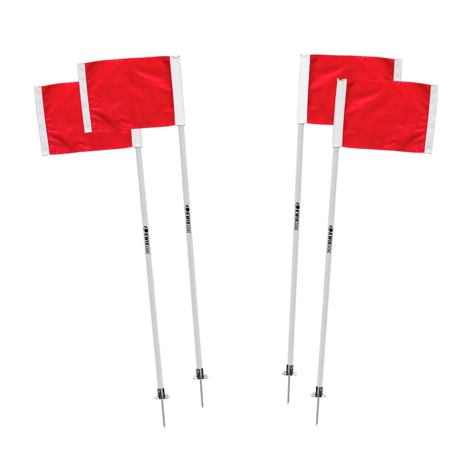 Kwik Goal Official Corner Flags (set of 4) - Red