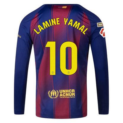 Nike FC Barcelona 25/26 Men's Stadium Home Long-Sleeve Kit
