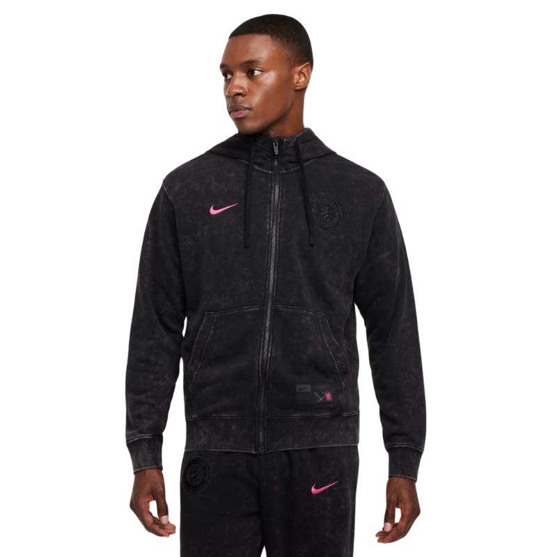 Nike Chelsea DRI-FIT ジャージ XXL 黒 Nike Chelsea FC Club Third Men's French Terry Full-Zip Pullover