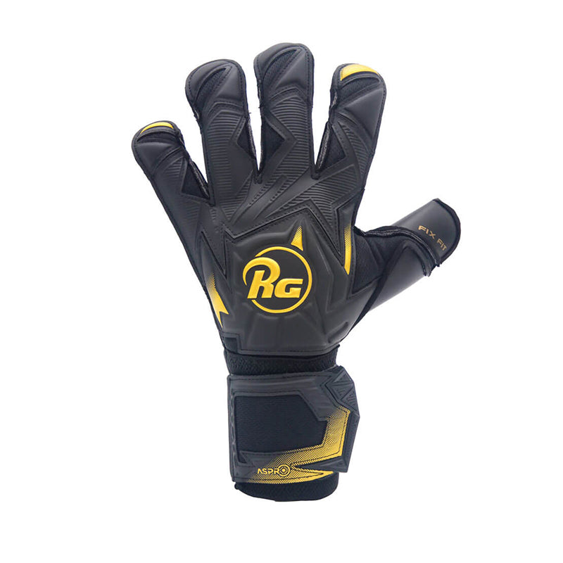 RG Aspro Blackout/Gold Goalkeeper Gloves