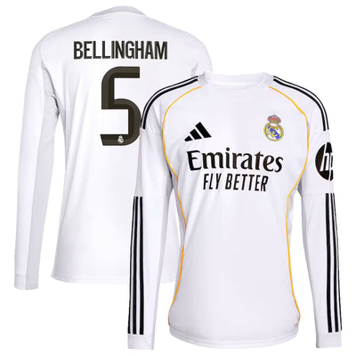 adidas Real Madrid CF 25/26 Men's Home Long-Sleeve Kit