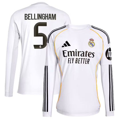 adidas Real Madrid CF 25/26 Men's Home Long-Sleeve Kit