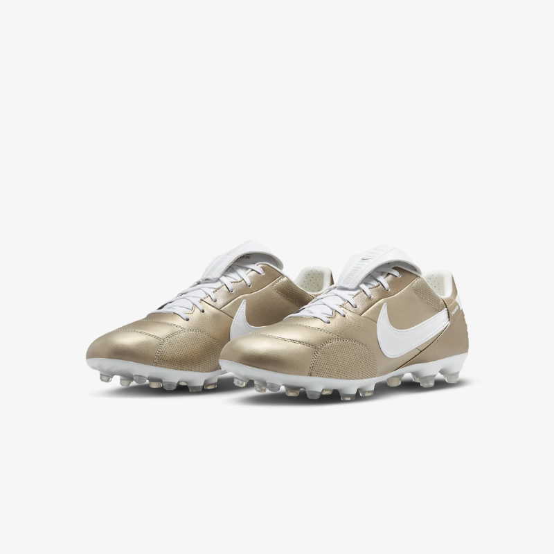 Nike Premier III Firm Ground Cleats Metallic Gold Grain White M 12 W 13.5