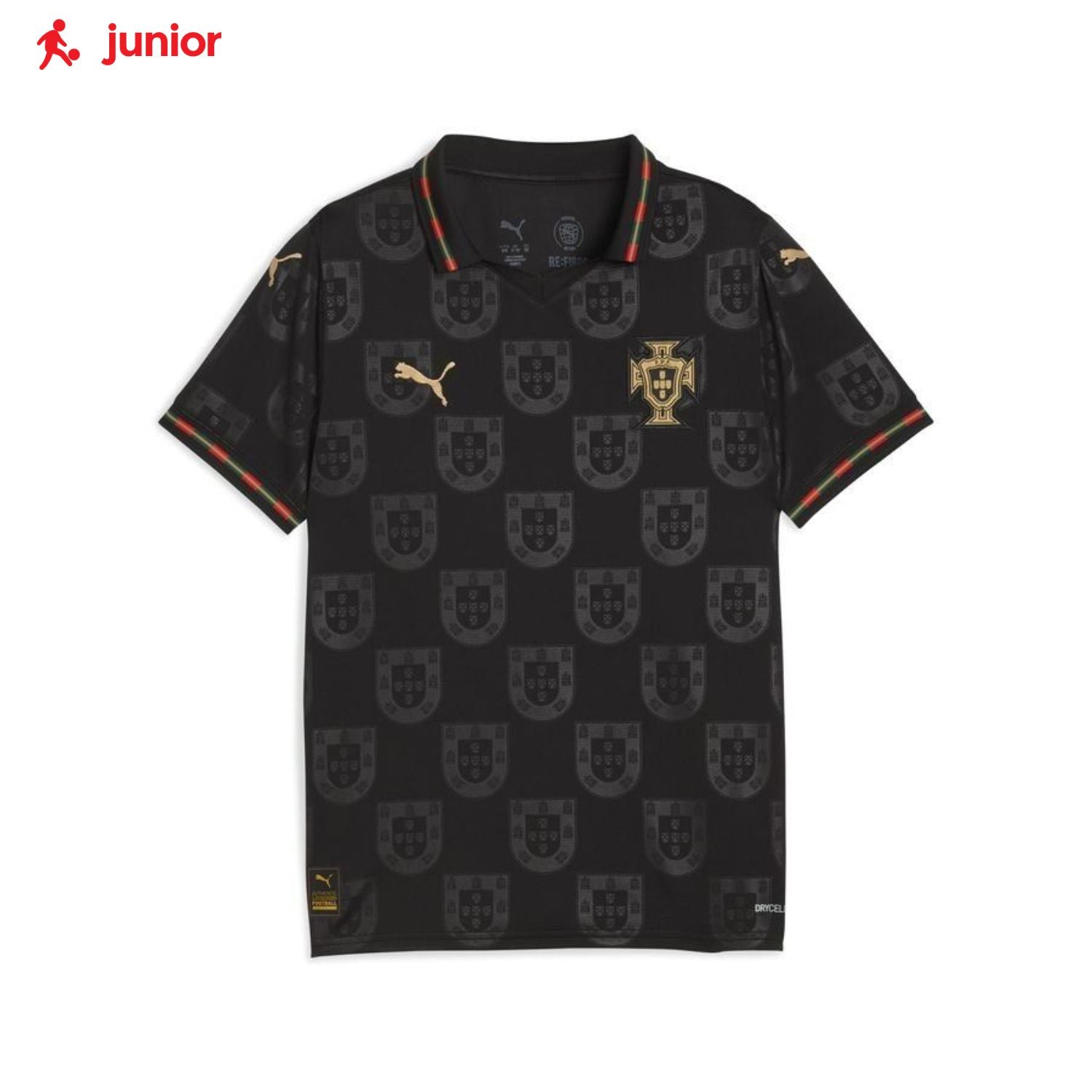 Puma FPF Portugal "Eusébio" Black Panther Junior Replica Jersey