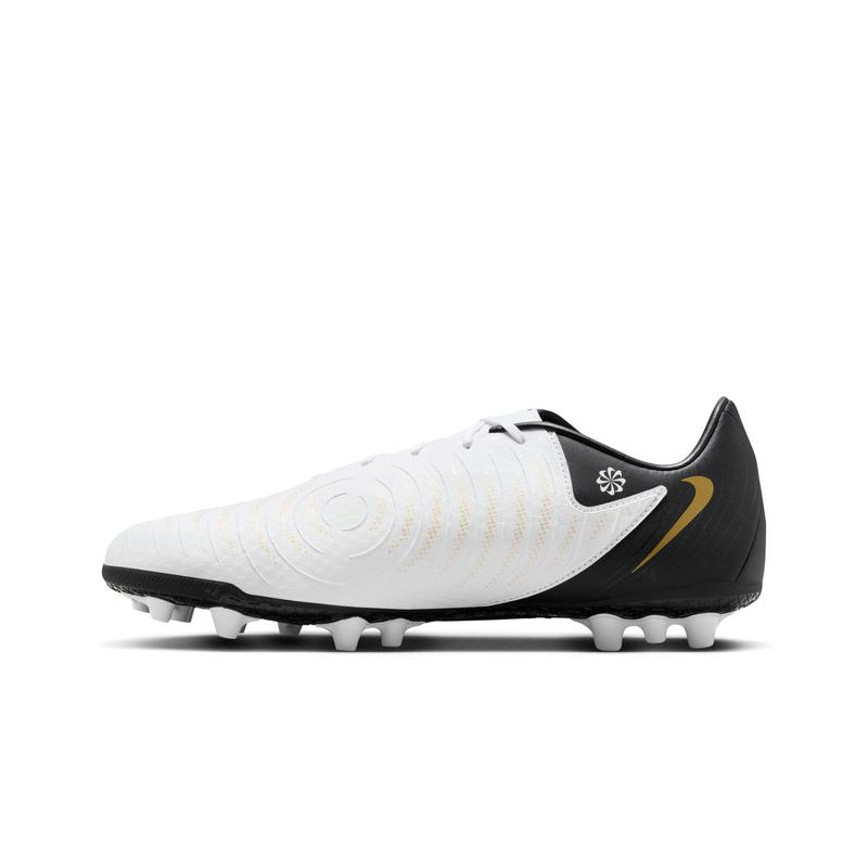 Nike Phantom GX II Academy Artificial Grass Cleats White Black Metallic Gold Coin M 7.5 W 9