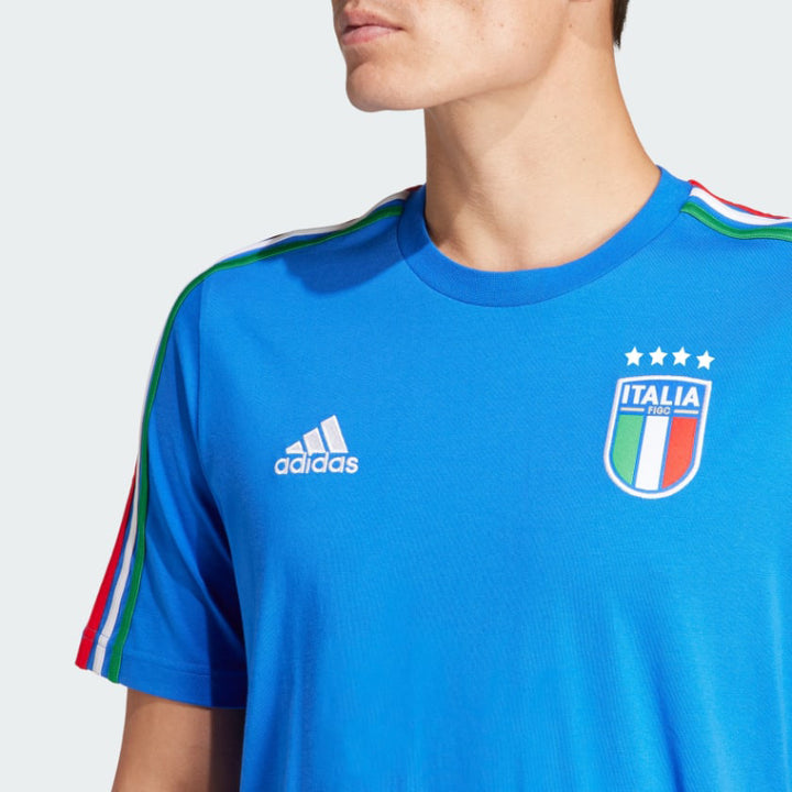 adidas Italy FIGC Men's DNA 3-Stripes Tee