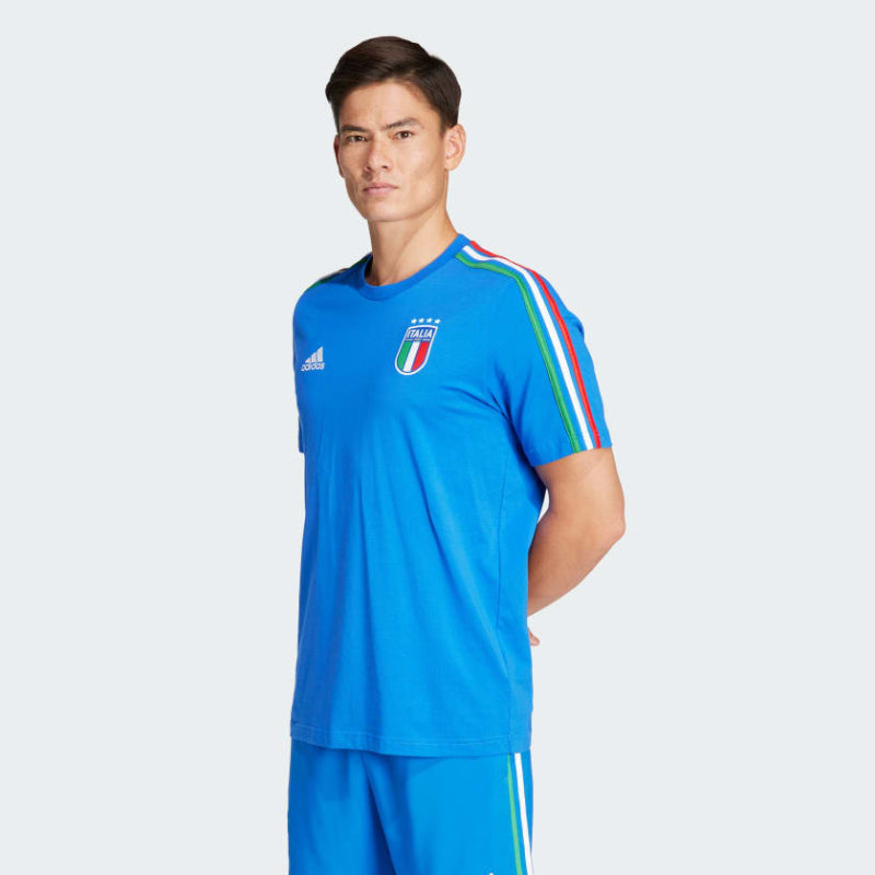 adidas Italy FIGC Men's DNA 3-Stripes Tee