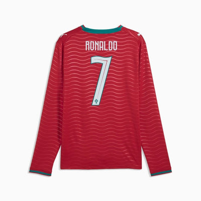 Puma FPF Portugal "C. Ronaldo #7" Men's Long-Sleeve Home Replica Jersey