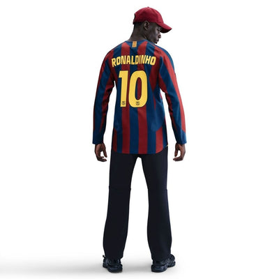 Nike Football Reissue Total90 Ronaldinho's 2005/06 FC Barcelona Men's Long-Sleeve Jersey