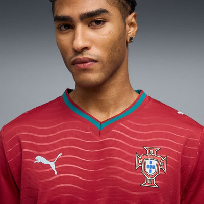 Puma FPF Portugal Men's Long-Sleeve Home Replica Jersey
