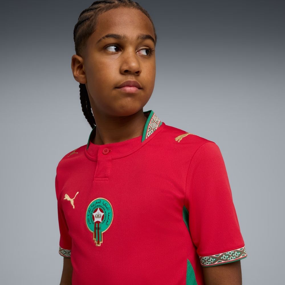 Puma FRMF Morocco WC '26 Youth Home Replica Jersey – Soccer Maxx