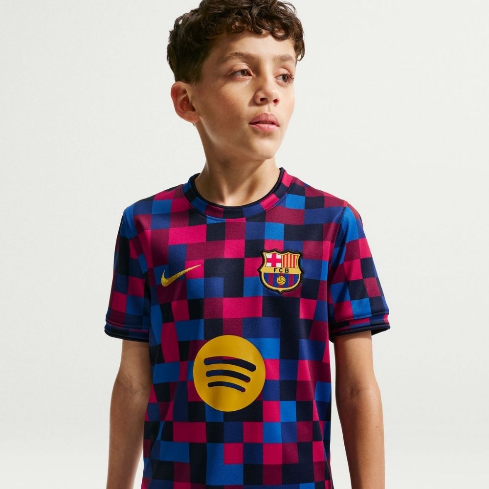 Nike FC Barcelona Dri-FIT Soccer Pre-Match Youth Top