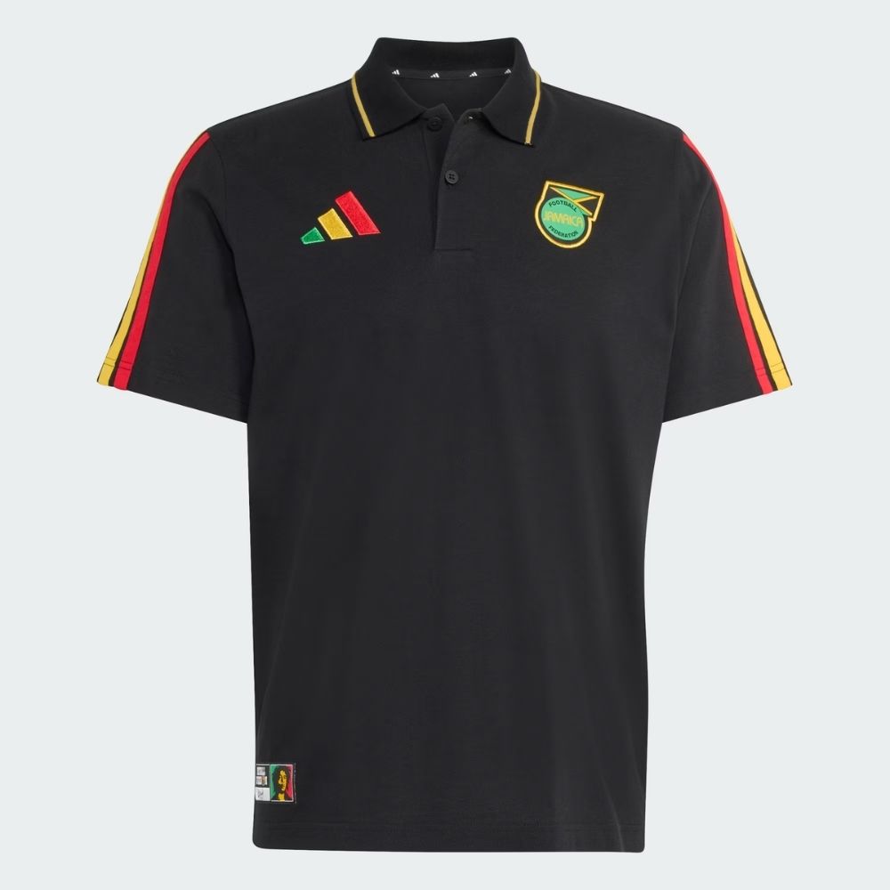 adidas JFF Jamaica DNA Men's Polo - Black