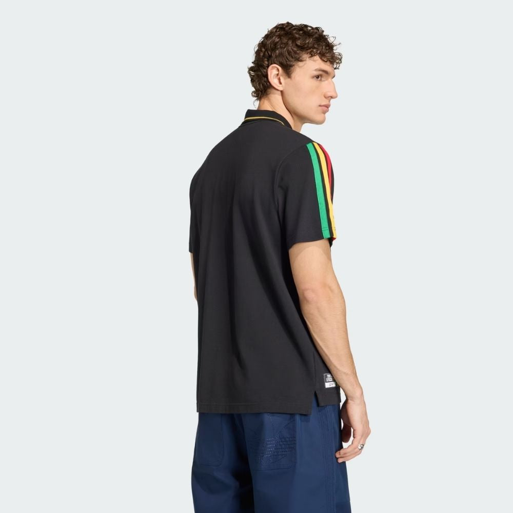 adidas JFF Jamaica DNA Men's Polo - Black