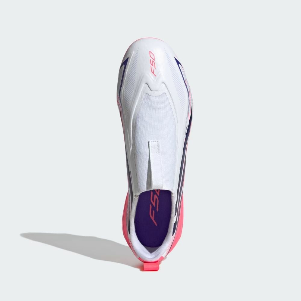 adidas Junior F50 Hyperfast League Laceless Firm Ground Football Boots