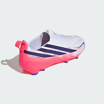 adidas Junior F50 Hyperfast League Laceless Firm Ground Football Boots