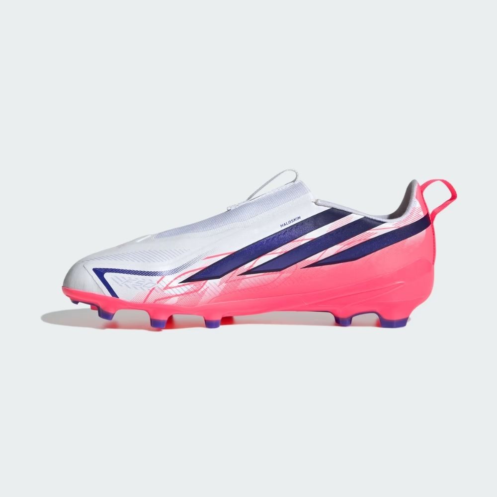 adidas Junior F50 Hyperfast League Laceless Firm Ground Football Boots