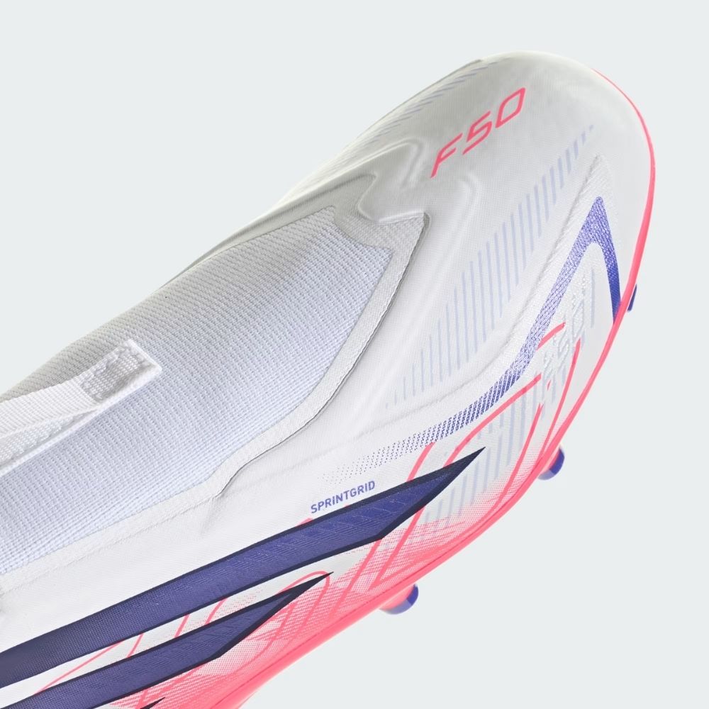 adidas Junior F50 Hyperfast League Laceless Firm Ground Football Boots