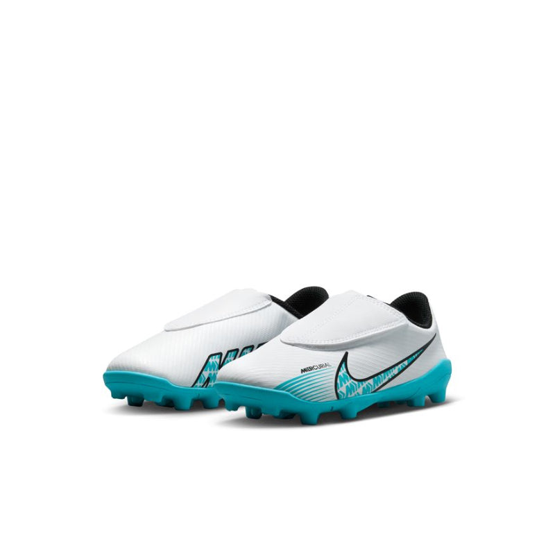 Nike Mercurial Vapor 15 Club Multi-Ground Cleats White/Baltic Blue-Pink Blast Junior