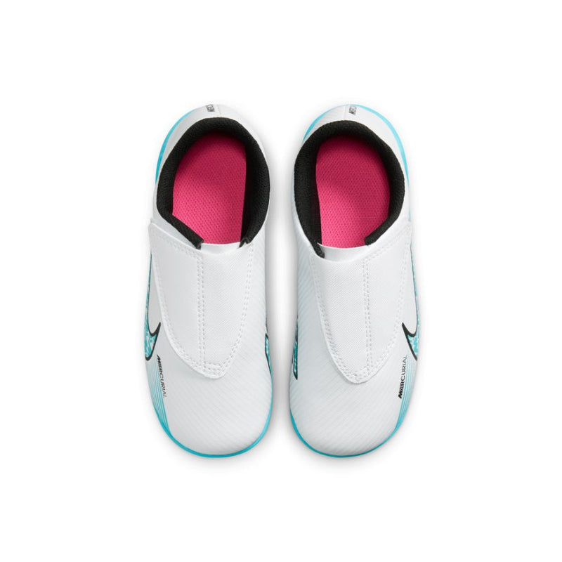 Nike Mercurial Vapor 15 Club Multi-Ground Cleats White/Baltic Blue-Pink Blast Junior