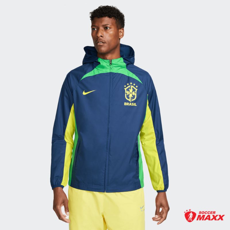 Brazil Jacket Black Full Zip Football Soccer Mens Track Nike Size Adult L